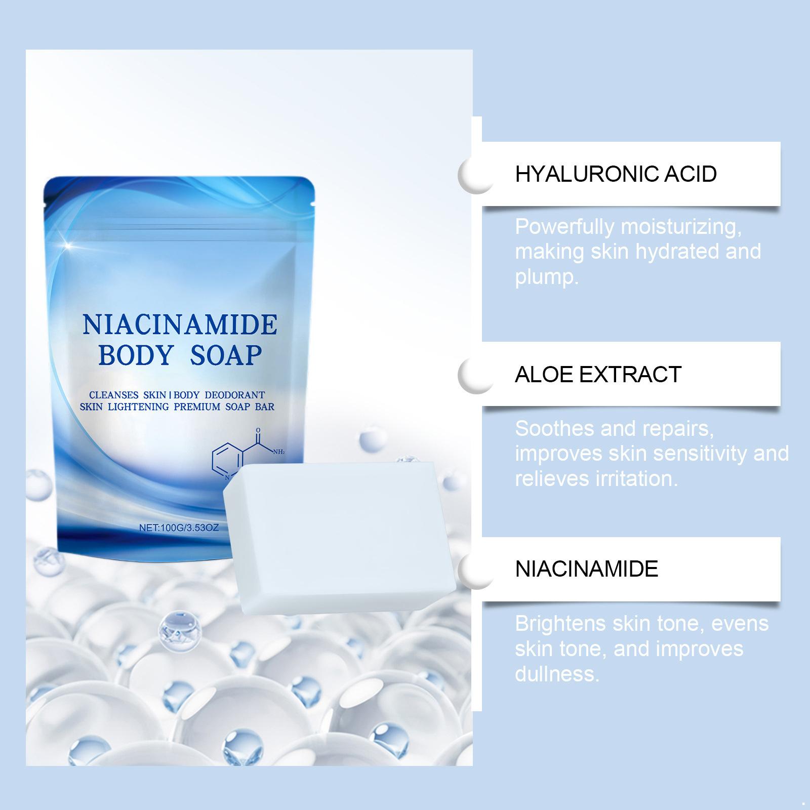 

3-Piece Moisturizing Body Soap Set with Storage Box & Foaming Net - Gentle Cleansing, Smooth Skin, Light Fragrance, 100g Each Bar One Size білий