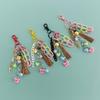 Artisanal Acrylic Key Pendant Accessory Elegant Acrylic Keyring With Tassels Beadwork Fashionable Keychain for Purse Bag