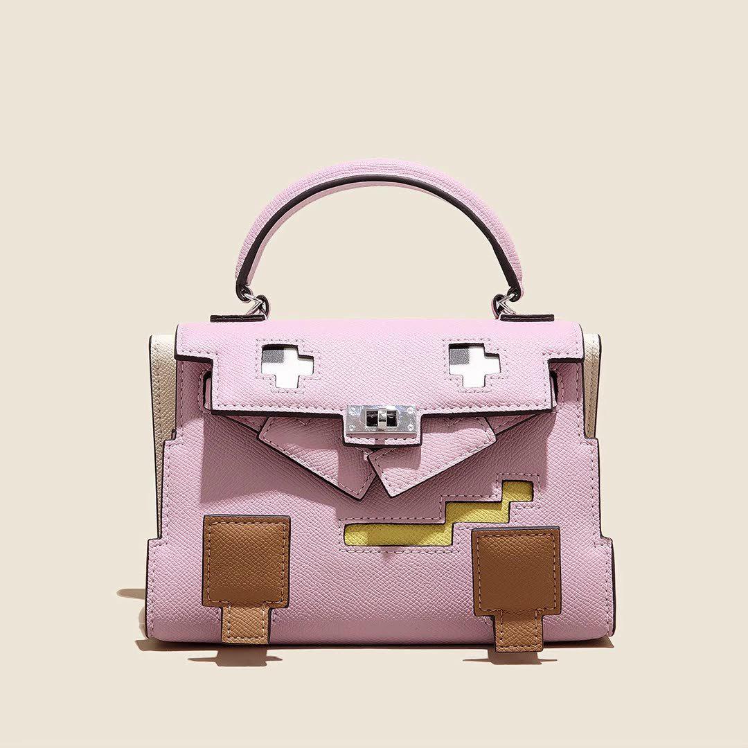 

Little Red Book High-End Genuine Leather Mini Kelly Crossbody Handbag 19x7x13