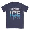 Casual TShirt Summer I Support ICE Immigration American Flag Print Fashion TShirts Cotton Tshirt for Unisexs Y2K Basic Loose Tees