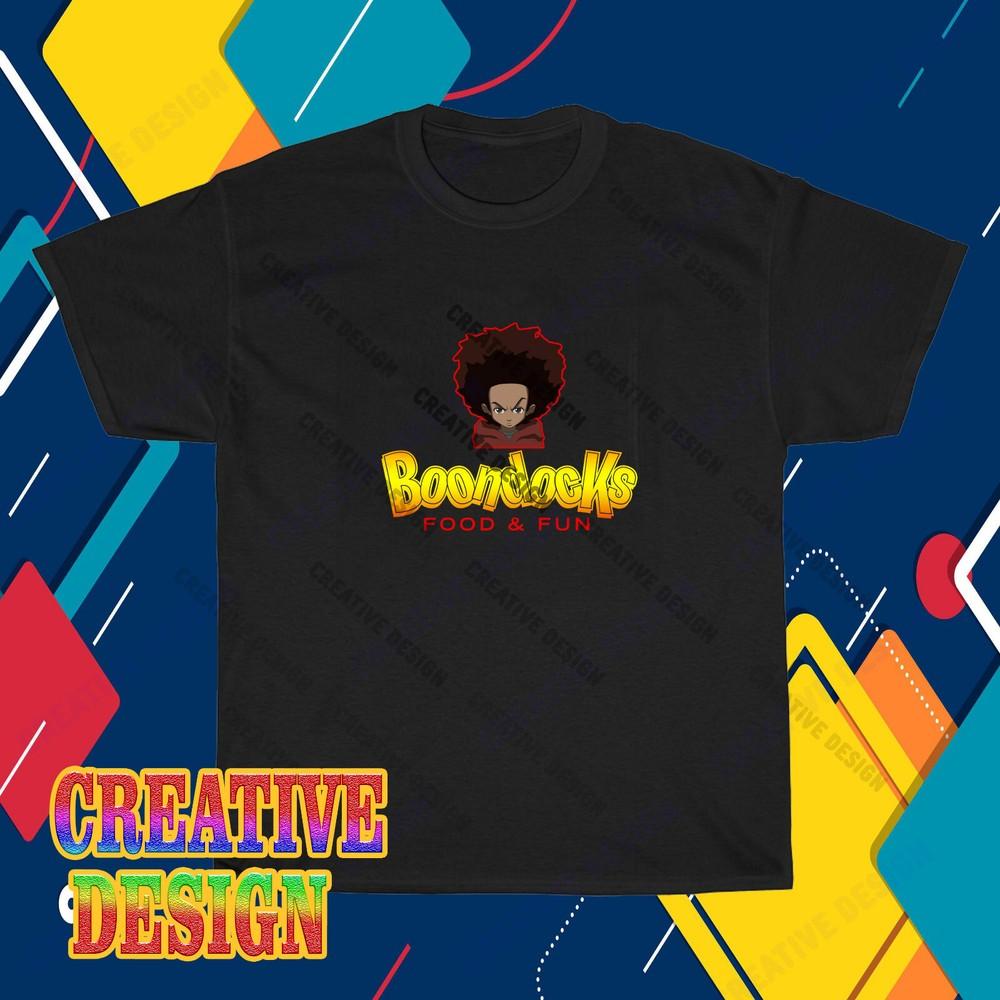 

New The Boondocks Sitcom TV Show Cartoon Logo T-Shirt Funny Size S to 5XL S