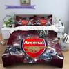 Arsenal F Pattern Bedding,Quilt Set Quilt Cover Pillowcase Home Birthday Gift(1 * duvet cover + 2 * pillowcase, without core)