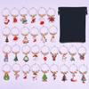 Foreign Trade Christmas Wind Red Wine Glass Identification Circle, Mixed Set Party Jewelry Wholesale, Ocean Wind Letter Series