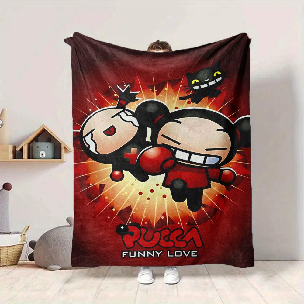 1pc Pucca Blanket Versatile for Couch, Office Bed