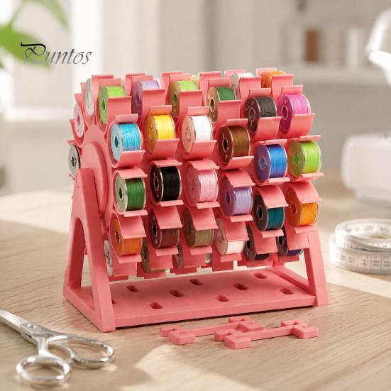 Plastic Thread Stand 60-Spool Sewing Organizer Rack, 360 Degree Swivel Space Saving Professional Tailoring Tools Stand, Tabletop Storage Holder