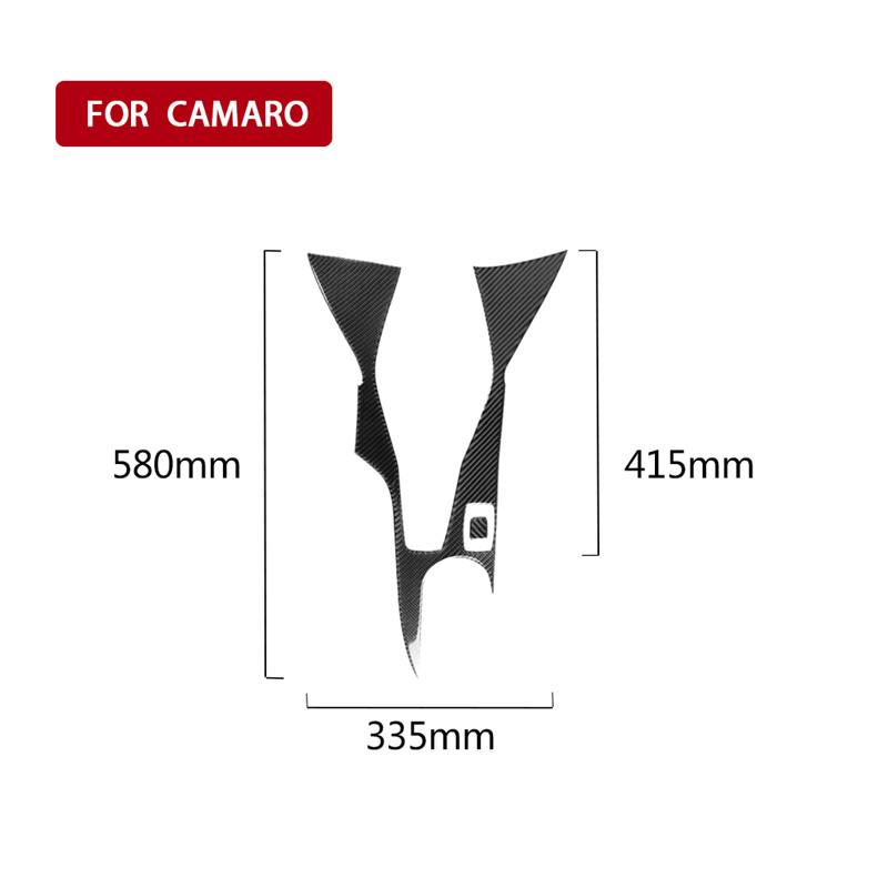 

Подходит для Chevrolet Camaro 2017-2019 Автомобильные аксессуары Центральная рамка коробки передач Карбоновая наклейка на автомобиль 3D Украшение интерьера чёрный