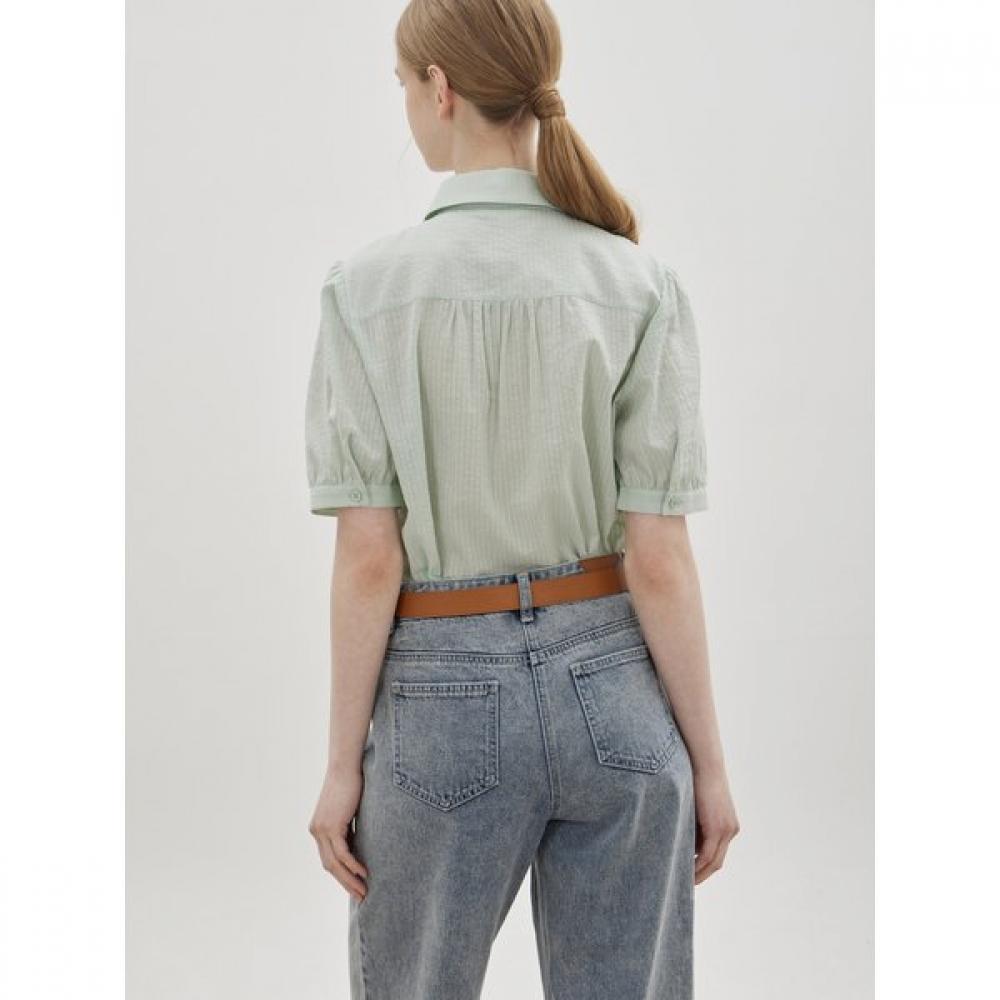 Cc Collect. Lace Trimming Stripe Blouse C262msc042