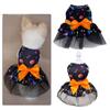 Breathable Dog Pumpkin Dress Polyester Dog Bat Dress Decorative Halloween Dog Clothes  Halloween