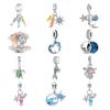 New Copper Mermaid Charm Fish Turtle Pendant Fit Original Bracelet Accessories Women Diy Jewelry Shell Bead