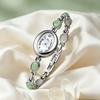 Women's Wristwatch,Jade Stone Bracelet Luxury Elegant Watch,Women's Quartz Wrist Watch With Stones,Ladies Small Gold Watch Gifts