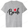 Team Bride Squad T-shirt Bridal Wedding Tops Bachelorette Farewell Party Tees Women EVJF Blouses Bridesmaid Aesthetic Clothing