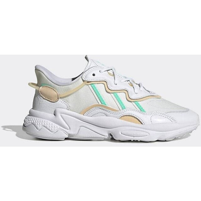 

Бело-мятно-зеленые кроссовки adidas Originals Ozweego