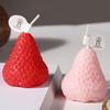 Small Strawberry Ornaments: Creative Fruit Wax Candles for Party Dessert Table & Photogenic Props