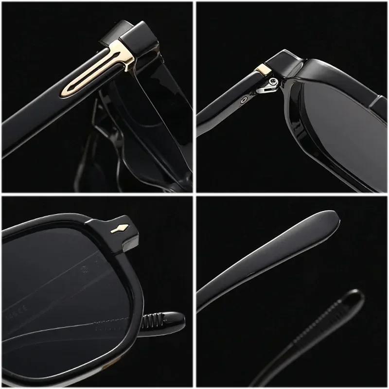 Retro Double Bridges Square Women Sunglasses Shades UV400 Fashion Men Trending Rivets Gradient Sun Glasses