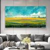 Abstract Colorful Flower Field Canvas Painting Printed On Canvas Floral Landscape Posters and Prints for Living Room Wall Decor