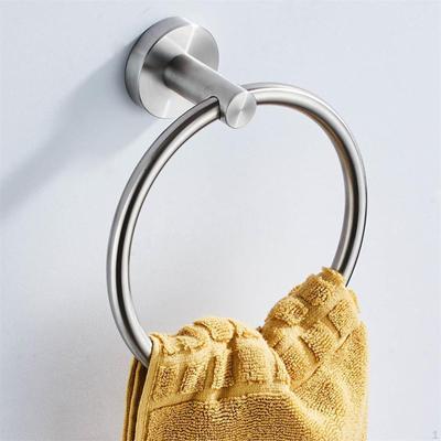 Bathroom Round Towel Holder Rings Bath Hand Circle Door Hanger Towels Rack Heavy