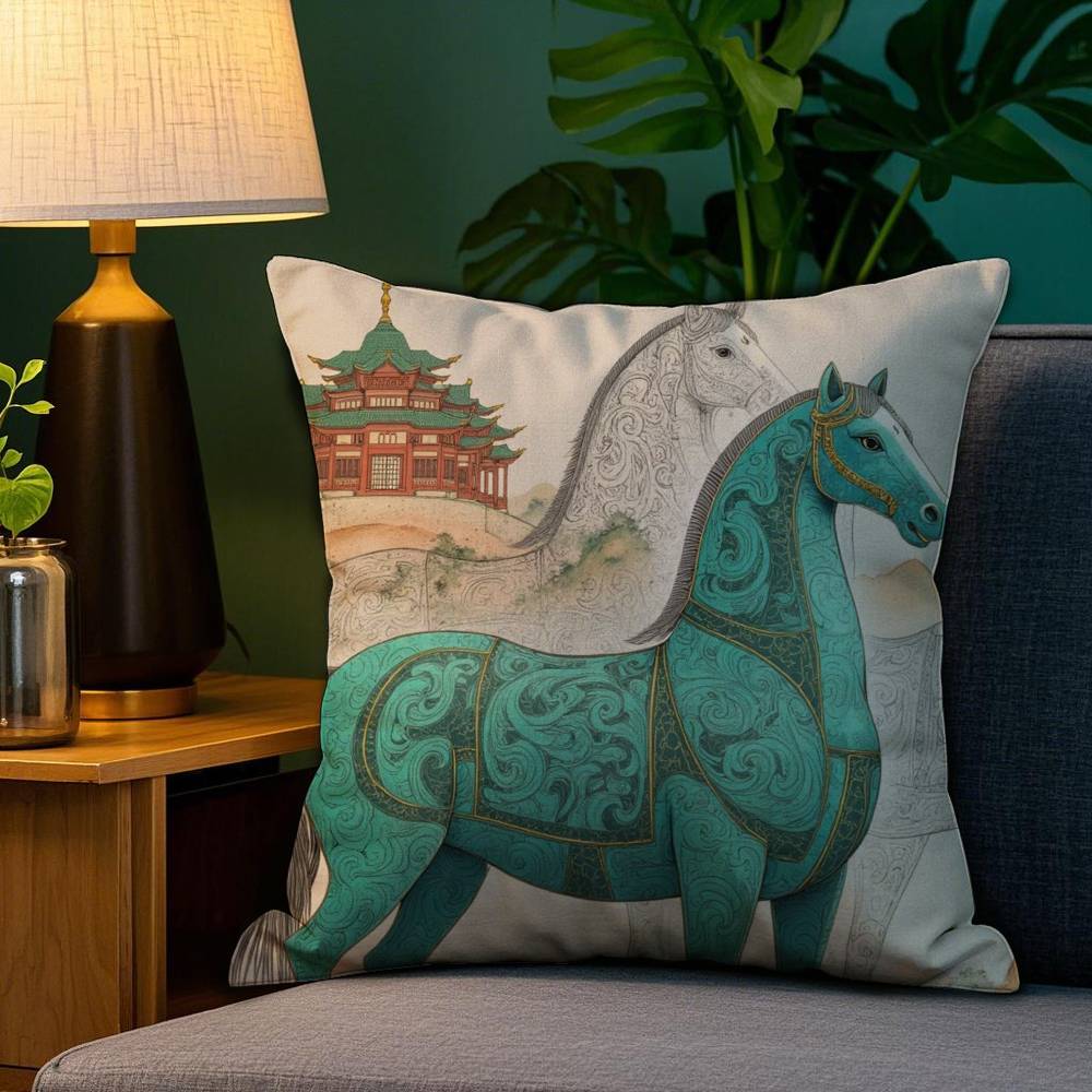 

Роскошная наволочка Dream Pegasus для подушки, диван, гостиная, спальня, двусторонняя печать, квадратная подушка, подушка для сна 12x12Inch