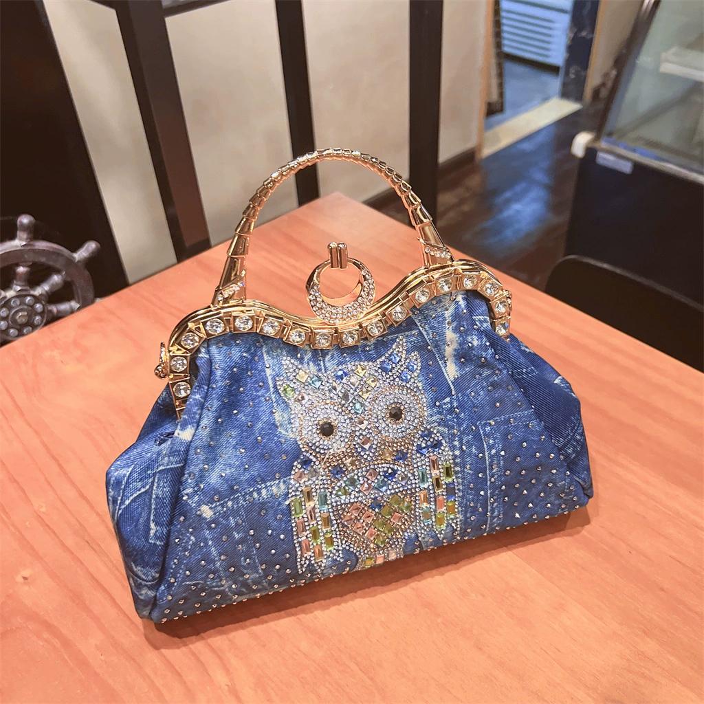 2025 New Fashion Single Shoulder Crossbody Bag Handbag Women's Fashion Denim Small Bag Women