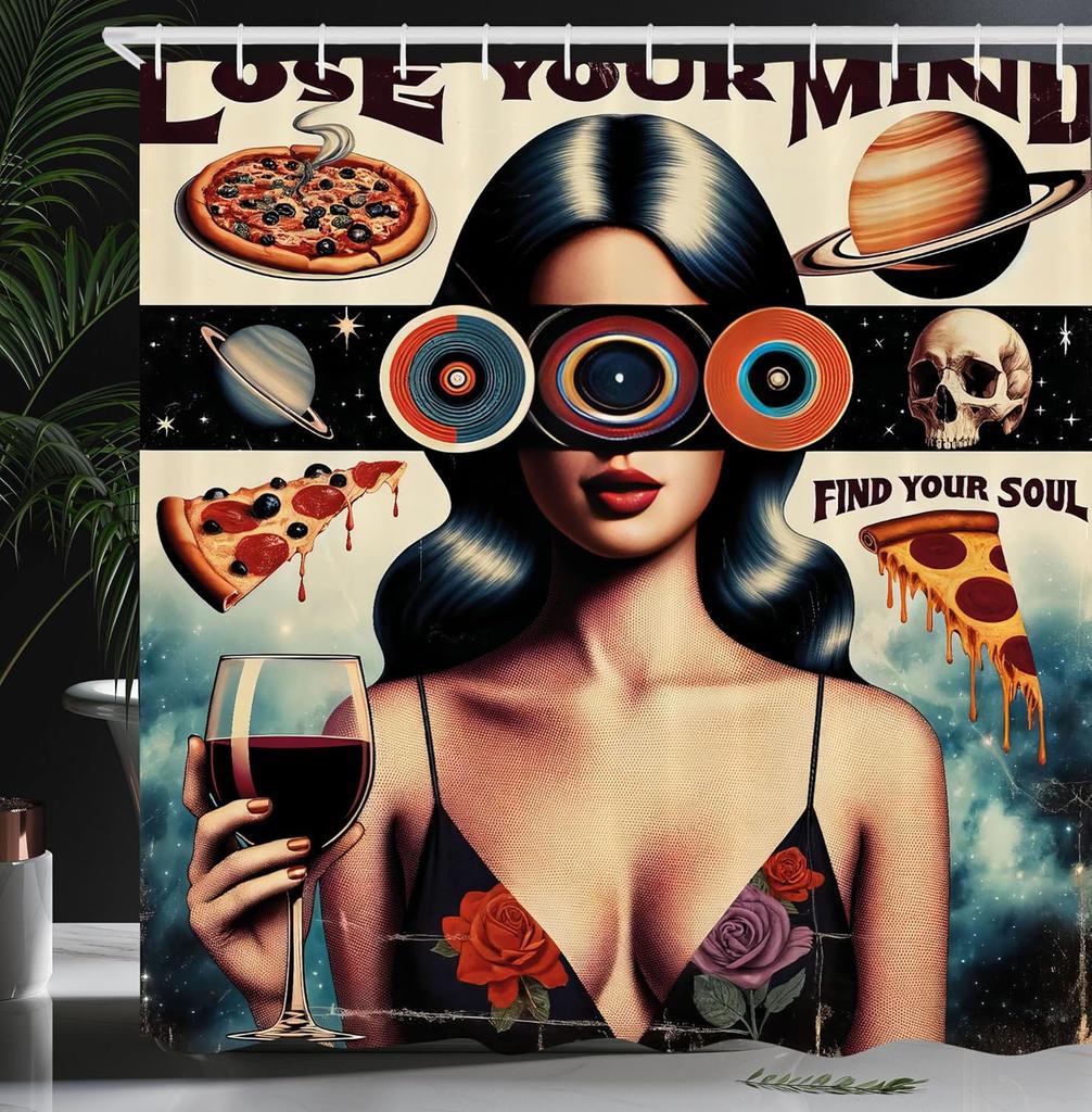 Floral Plant Theme Vintage Shower Curtain Vine Green Leafy Peacock Fabric Bathroom Decorative Shower Curtain with Hook