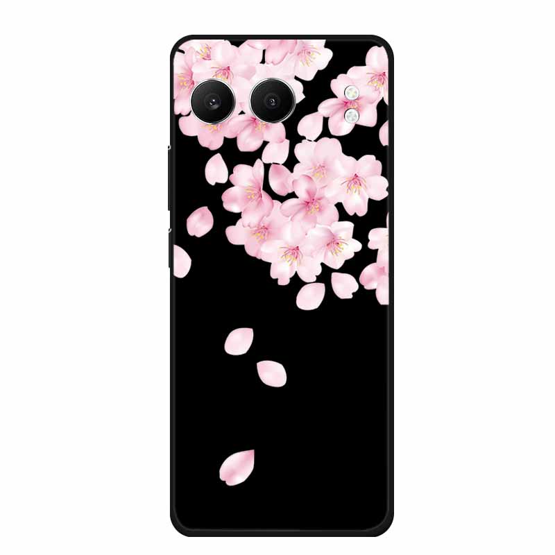 For OnePlus Nord 4 Back Cover Case Cute Cartoon Cat Black Silicone Soft Phone Cases For OnePlus Nord 4 Case Nord4 6.74" Capa Bag