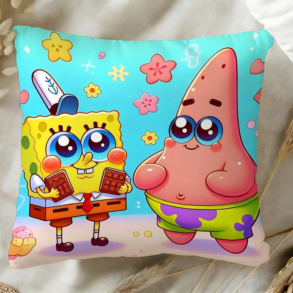 Decorative Pillowcase S-Sponge B-Bob Room Decorating Items Cushions Cover Personalized Gifts Interior Decoration Pillow Cases