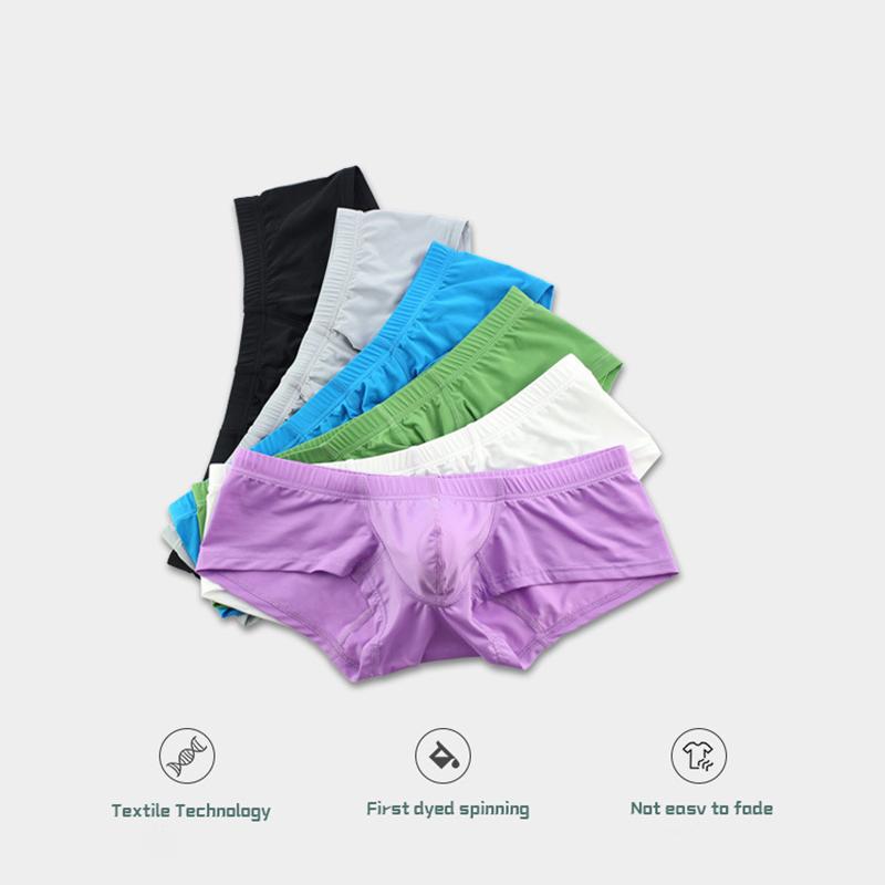 1Pc Nylon Sexy Men's Solid Color Underwear Underpants Bulge Pouch Sport Briefs Boxer Shorts