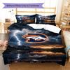 Denver Broncos Pattern Bedding Set Quilt Cover Pillowcase Home Decor Gift (1 * duvet cover + 2 * pillowcase, without core)