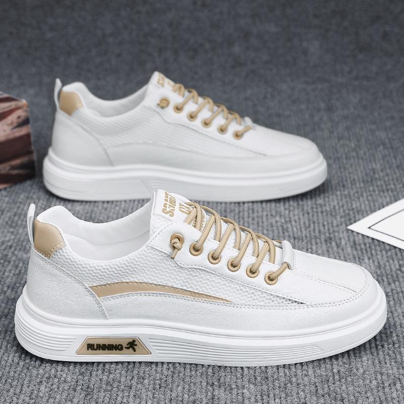 Men's Shoes 2025 Summer New Mesh Little White Casual Shoes Personalized Korean Version of Student Tide Shoes Youth Breathable Board Shoes