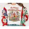 Retro Dolls Christmas Carol Group Christmas Wreath Shirt Christmas Four Seasons Unisex Couple Casual Fashion Streetwear