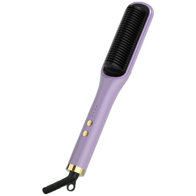 Hair Straightener Comb Intelligent Thermostat Negative Ion Dual Use Hair Straightening Brush Curling Iron