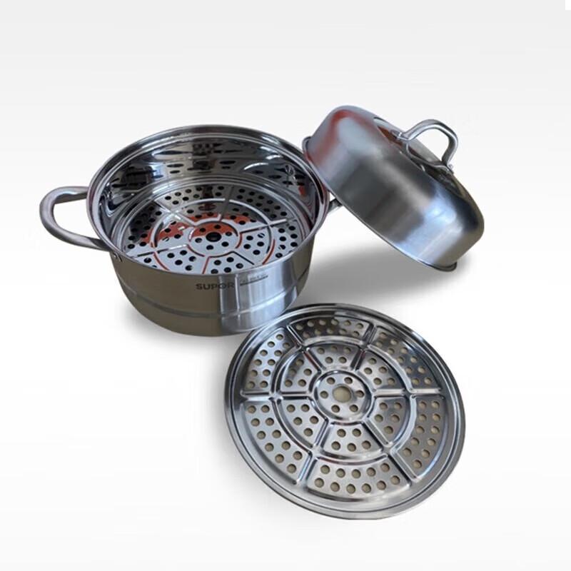 SUPOR 26cm Doppelschichtiger Edelstahl-Dampfkochtopf