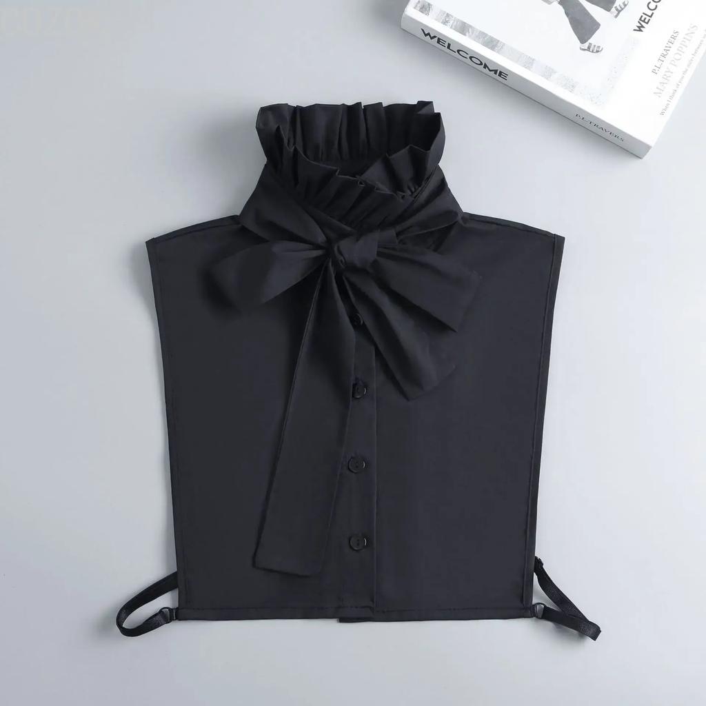 Girls Bowknots Lapel Shirt Detachable Collar Autumn Sweater Blouse Women Fake Collar Girls Removable Shirt Neck False Collar