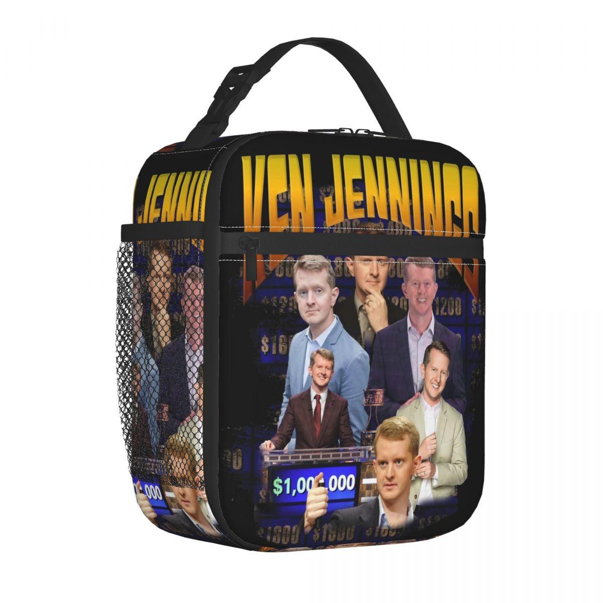 Ken Jennings Insulated Lunch Bag Thermal Meal Container Portable Tote Lunch Box Men Women School Outdoor One Size