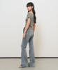 GENERALIDEA Asymmetrical Drape Strap T-Shirt [Melange Grey] / Gf2Lts531