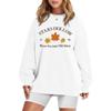 2025 Women's Crew Neck Sweatshirt with Autumn Leaf Pattern Print - New Autumn/Winter Style