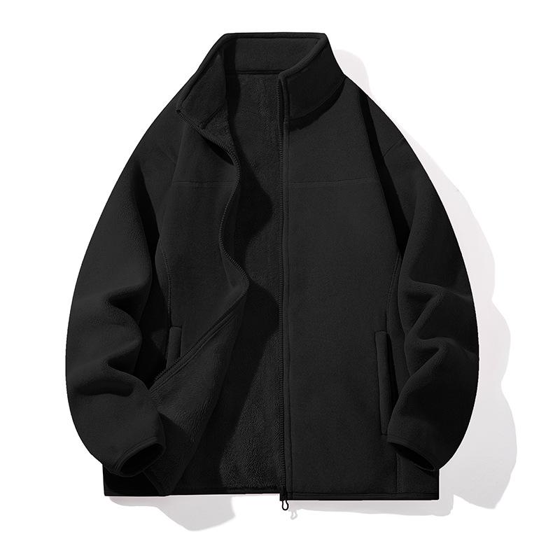 Couple's Plus Velvet Thickened Sherpa Fleece Jacket - Warm, Woolen, Coral Fleece Coat for Men & Women