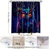 1pc Colorful Owl Shower Curtain, Stunning Nature Design for Stylish Bathroom Decoration, Soft Polyester Fabric, Complements Any