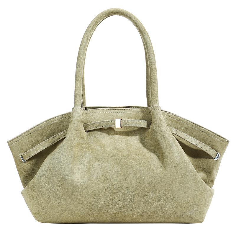 Large Capacity Tote Bag with Women's Matte Texture, Fashionable New High-end Velvet Commuting Lazy Style Shoulder Bag