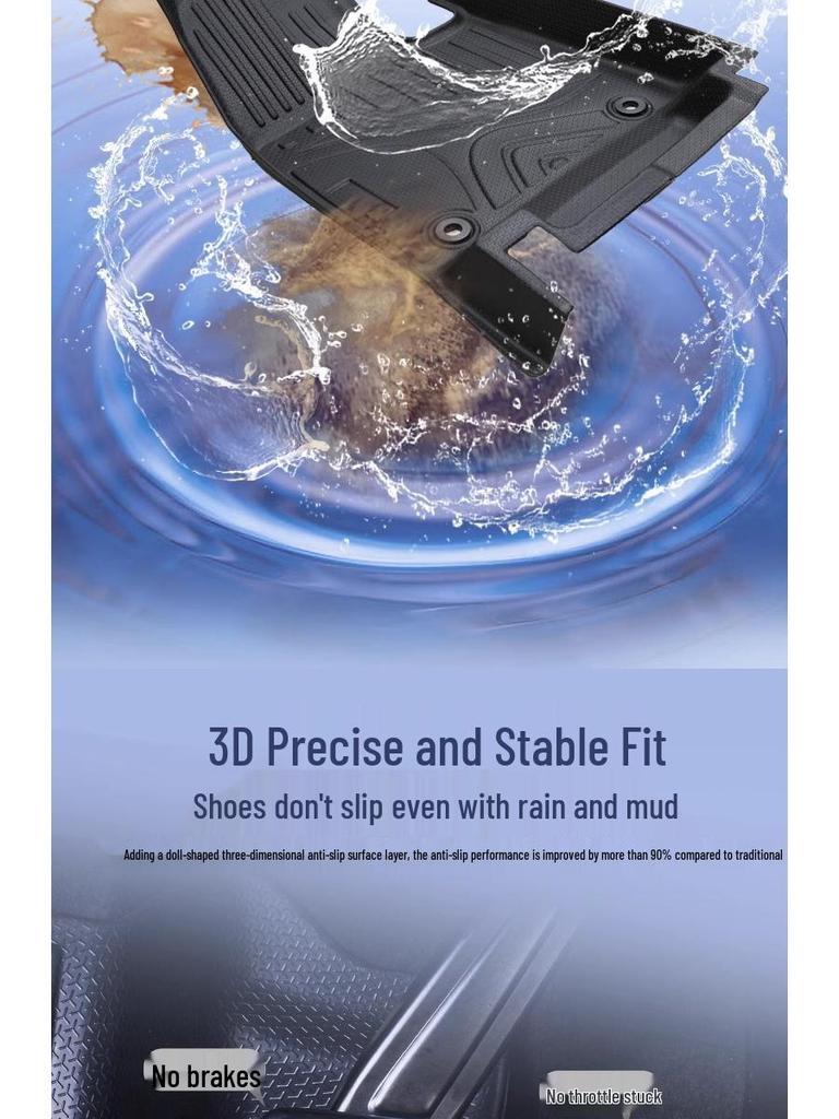 Dedicated Car Carbon Fiber Texture TPV Body Kits with 360 TPE Floor, Trunk, and Backrest Mats