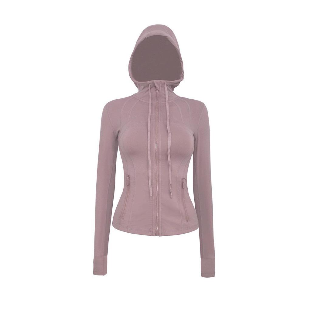 Women's High-Elastic Hooded Yoga Suit: Spring & Autumn Running Top and Professional Sports Jacket