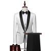 Høst og vinter Business Casual dress for menn Skreddersydd bryllupsdrakt Tredelt dress og blazere med trykk for menn