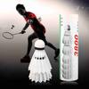 6 Pieces Badminton Shuttlecocks Fther Shuttlecock with Storage Case for Training Practice Casual Game Outdoor Sports