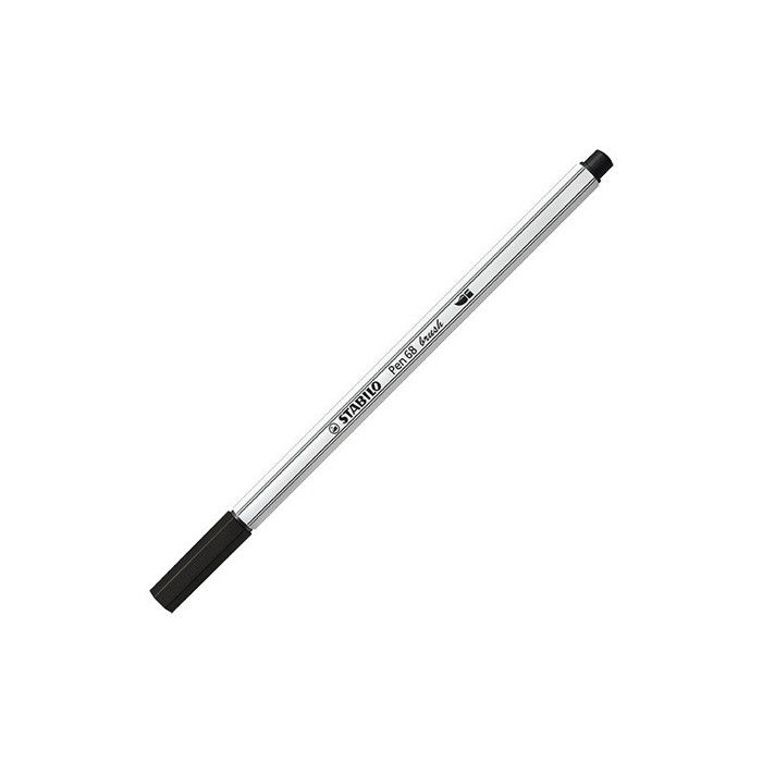 Feutre pinceau - STABILO - Pen 68 brush ARTY Edition - Étui de 12 - Pointe pinceau flexible - Multicolore