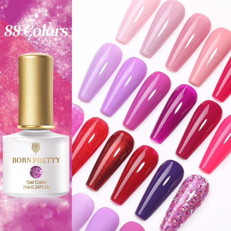 

BORN PRETTY 7 мл цветной гель-лак для ногтей впитывает полупрозрачный УФ-светодиод / лампу гель-лак маникюр