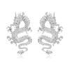 Vintage Chinese Style Dragon Stud Earrings for Women Trendy Punk Personality Animal Totem Earrings Statement Jewelry Gift