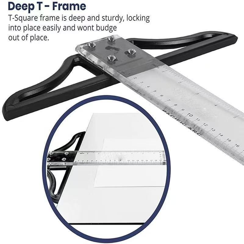 T Square Ruler 45/60/70/80Cm Plastic Drafting Ruler Removable T Head Drawing Drafting Tool Design Art Supplies