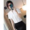 Terman Women's V-Neck Short Sleeve Office Blouse