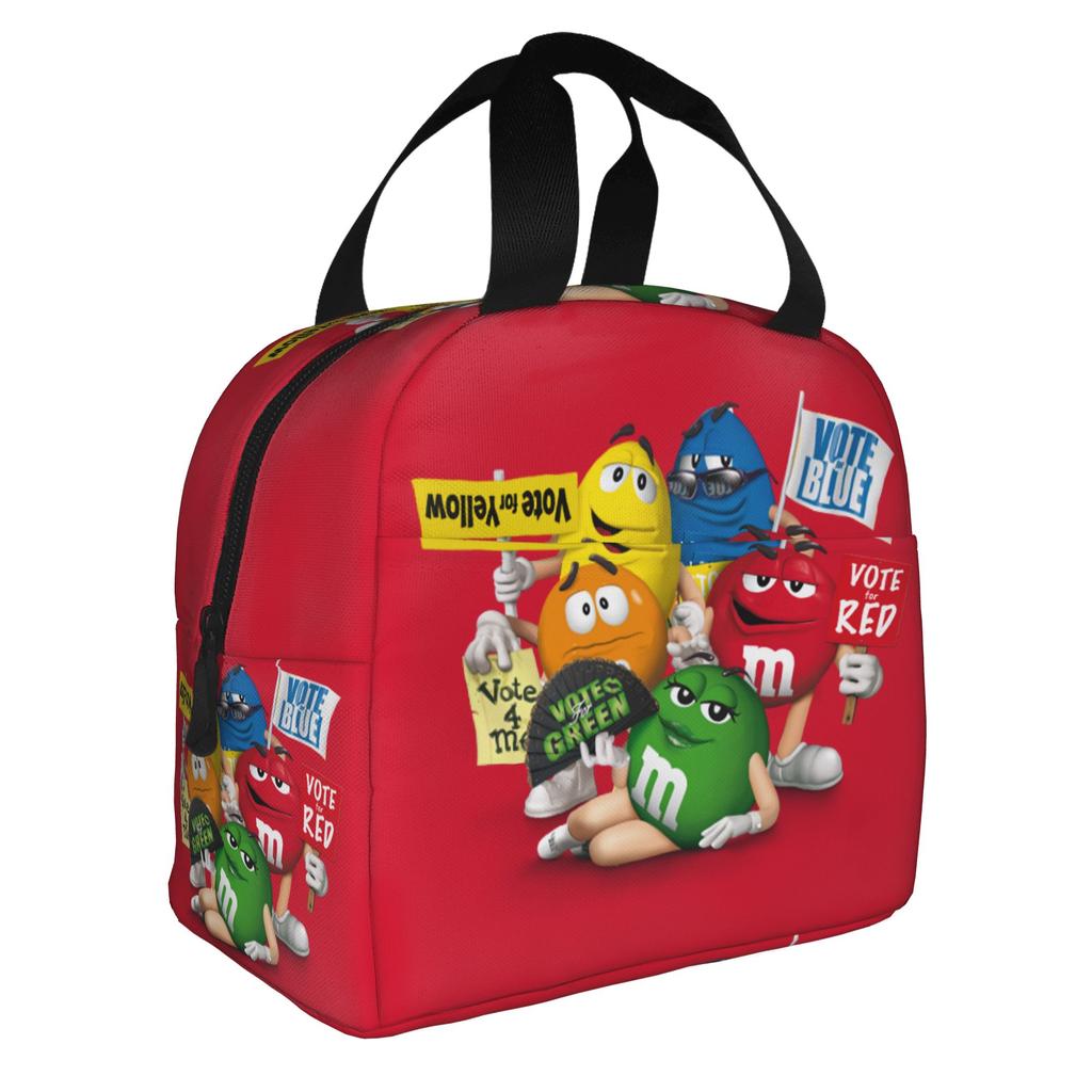 M-&-M-S Chocolate Lunch Bag Men Women Funny Candy Meme Cooler Thermal Insulated Lunch Box for Adult Office