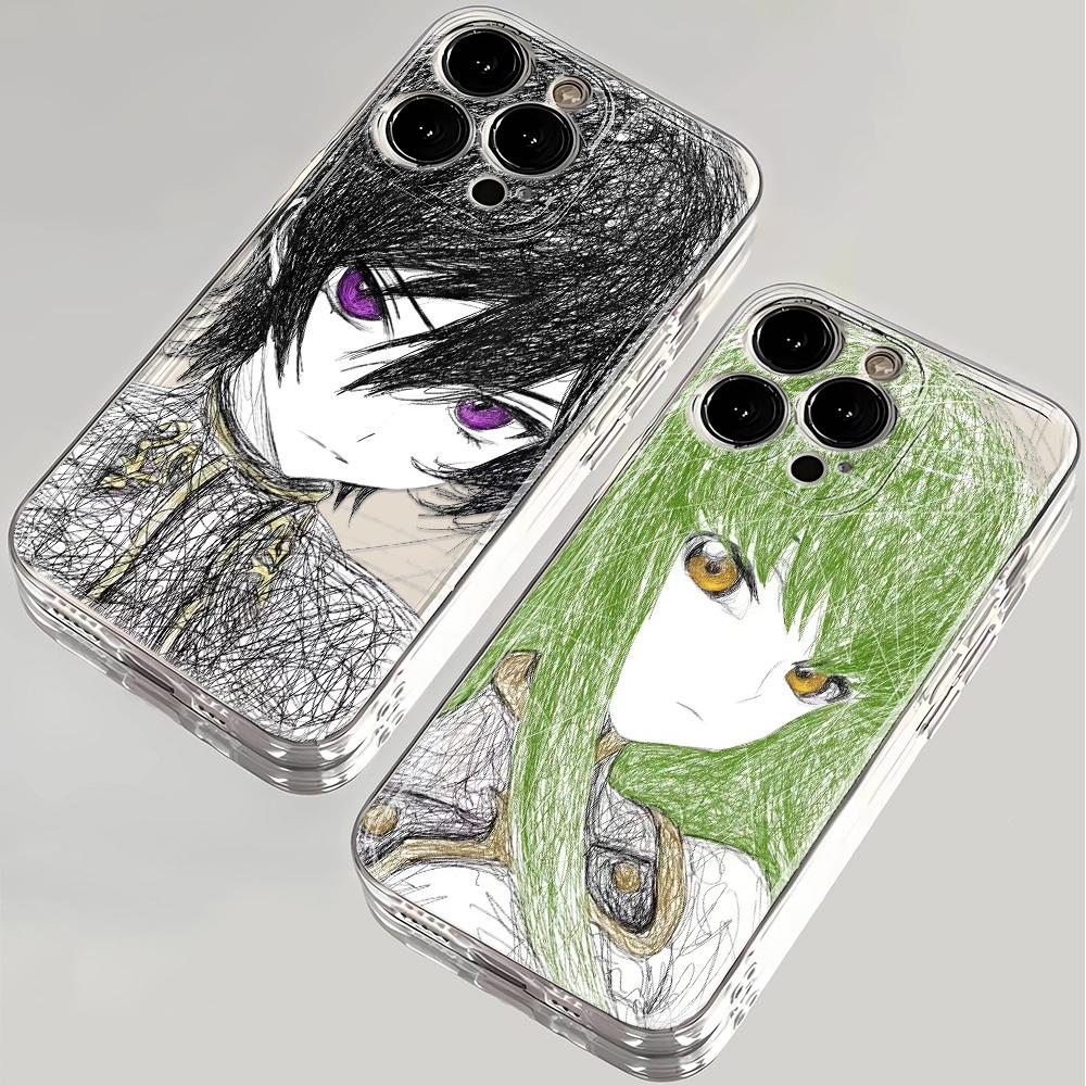 Luxury Comic Code Geass Clear Soft Protection Case For Samsung Galaxy S10 S20 S21 S22 S23 S24 S25 NOTE 10 20 ULTRA Coque Cover