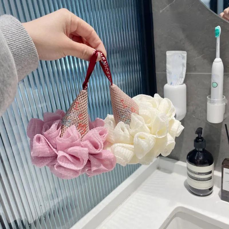 

3 вида цветов для ванны с мороженым, пузырьковая ванна для взрослых, купальный цветок, мягкая сетка для душа, пенящаяся губка, инструмент для очистки кожи, принадлежности для ванной комнаты
